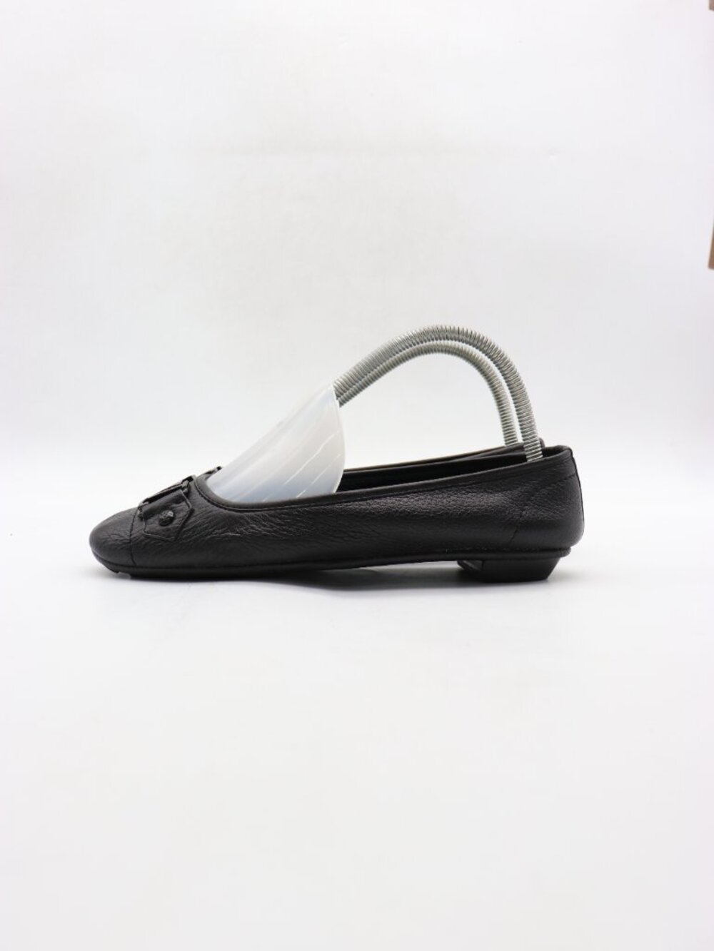 Louis Vuitton Ballets Black Leather Flats Women's Size EU 38 Slip on Shoes - Picture 4 of 10